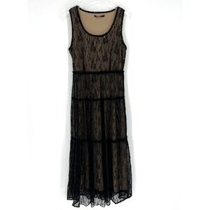 Hazel Maxi Dress Womens L‎ Lace Tiered Whimsigoth Fairy Grunge Y2K Boho